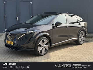 Nissan Ariya Advance 91 kWh / WLTP  516 km / Elektrisch Glazen Schuif- en Kanteldak / Stuur- en Stoelverwarming / Stoelverkoeling  / Elektrische Achterklep / Apple Carplay & Android Auto / 360° Camera / Keyless Entry & Start / Navigatie