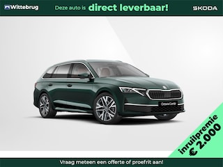 Skoda Octavia Combi 1.5 TSI MHEV Business Edition Plus / 18" Lichtmetalen velgen / Panoramadak / Suite interieur design selectie cognac / Trekhaak uitklapbaar / Chrome pakket / Winter pakket / Side Assist / Light & View Pakket / €2000 inruilpremi