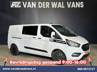 Ford Transit Custom 2.0 TDCI 170pk L2H1 Dubbele Cabine Euro6 Airco | 5-Zits | 2x Zijdeur | Camera | Navigatie | LED, Apple Carplay, Android Auto, Cruisecontrol, Verwarmde voorruit, Trekhaak, Parkeersensoren
