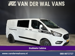Ford Transit Custom 2.0 TDCI 170pk L2H1 Dubbele Cabine Euro6 Airco | 5-Zits | 2x Zijdeur | Camera | Navigatie | LED, Apple Carplay, Android Auto, Cruisecontrol, Verwarmde voorruit, Trekhaak, Parkeersensoren