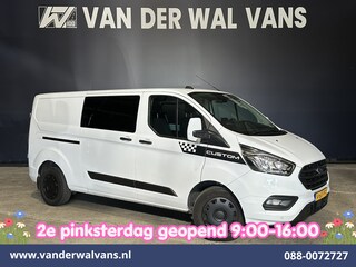 Ford Transit Custom 2.0 TDCI 170pk L2H1 Dubbele Cabine Euro6 Airco | 5-Zits | 2x Zijdeur | Camera | Navigatie | LED, Apple Carplay, Android Auto, Cruisecontrol, Verwarmde voorruit, Trekhaak, Parkeersensoren