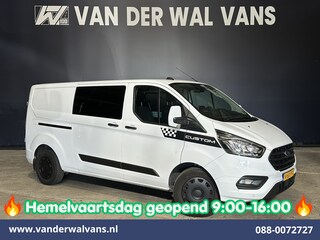 Ford Transit Custom 2.0 TDCI 170pk L2H1 Dubbele Cabine Euro6 Airco | 5-Zits | 2x Zijdeur | Camera | Navigatie | LED, Apple Carplay, Android Auto, Cruisecontrol, Verwarmde voorruit, Trekhaak, Parkeersensoren