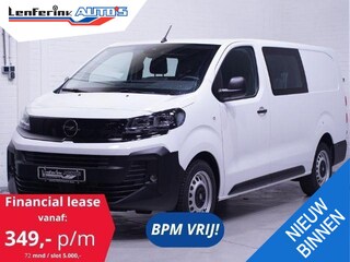 Opel Vivaro 120 pk L3H1 Dubbel Cabine 6-Zits, Navi, BPM vrij Airco, Cruise Control, Laadruimte Pakket, Nwe Model, PDC achter