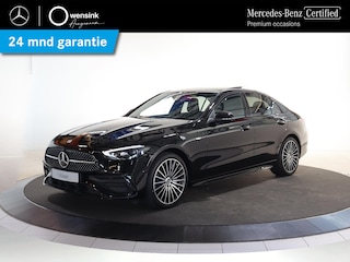 Mercedes-Benz C-klasse 300e Business Solution AMG | Panoramaschuifdak | Nightpakket | Digital Light | 19" LM velgen | Dodehoekassistent | 360° camera | Stoelverwarming | Sfeerverlichting |
