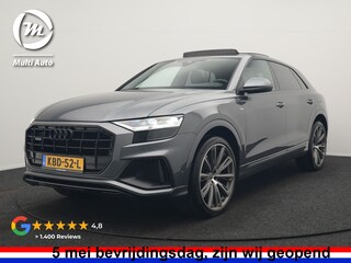 Audi Q8 55 TFSI e Quattro 2x S Line Black Optic Plug In Hybrid 381pk Dealer O.H. PHEV | Trekhaak Af Fabriek | Luchtvering | Panodak | Bang & Olufsen Sound | Camera | Alcantara Sportstoelen Verwarmd | 23"L.M | Virtual | Navigatie | DAB |