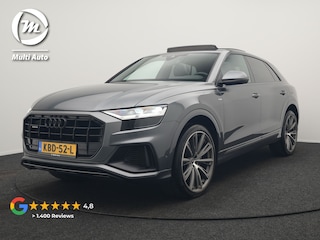 Audi Q8 55 TFSI e Quattro 2x S Line Black Optic Plug In Hybrid 381pk Dealer O.H. PHEV | Trekhaak Af Fabriek | Luchtvering | Panodak | Bang & Olufsen Sound | Camera | Alcantara Sportstoelen Verwarmd | 23"L.M | Virtual | Navigatie | DAB |