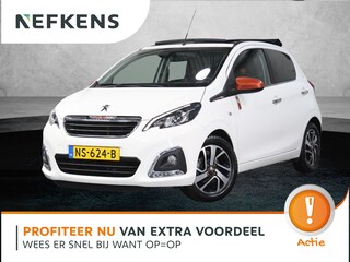 Peugeot 108 1.2 82PK TOP! Roland Garros | Vouwdak/Cabrio | Climate Control | Camera | Bluetooth | LED | Start/Stop Systeem | Buitenspiegels elektrisch verstel -en verwarmbaar | 15"LMV | Navigatie | Isofix | Privacy Glass |