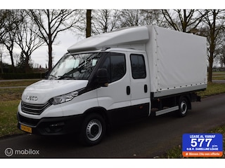 Iveco Daily 35S18D 3.0 180pk DubCab Open Laadbak met huif wb410 DC