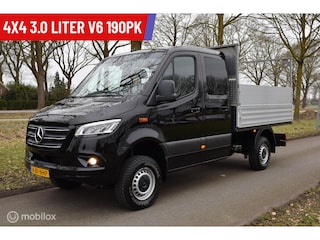 Mercedes-Benz Sprinter 319 3.0 V6 190pk 4x4 Aut. DC AWD ZG3 Low Range DubCab Airco Open Laadbak