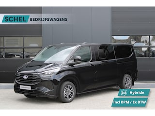 Ford Transit Custom 340 2.5 PHEV L2H1 Limited 232pk - 8 zits - Adaptive Cruise - Blind spot - Navi - Stuurverwarming - Airco achterin - Incl BPM - Rijklaar
