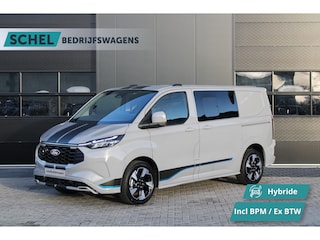 Ford Transit Custom 320 2.5 PHEV L1H1 Sport DC 232pk - 2x Schuif - 360 Camera - ACC - Keyless - Stoel/Stuurverwarming - Blindspot - Incl BPM - Rijklaar