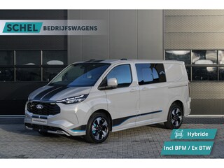 Ford Transit Custom 320 2.5 PHEV L1H1 Sport DC 232pk - 2x Schuif - 360 Camera - ACC - Keyless - Stoel/Stuurverwarming - Blindspot - Incl BPM - Rijklaar