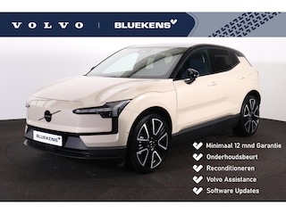 Volvo EX30 Twin Motor Performance Ultra 69 kWh Europa Sport - Verwarmbare voorstoelen - Verwarmbaar stuur - Panoramisch dak - 21' LMV All Season banden - Adaptive Cruise Control - Pilot Assist - BLIS dodehoekassistentie - Harman Kardon premium audio - Keyless Drive - Elektr. bedienbare achterklep - Parkeersensoren voor & achter - Draadloze Apple Carplay - Parkeercamera achter - Google infotainment met Google Maps navigatie