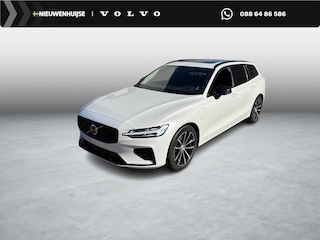 Volvo V60 2.0 T6 Plug-in Hybrid AWD Plus Dark | PHEV | Google | Long Range | Adaptieve Cruise Control | Getint Glas | Stoelverwarming Voor + Achter | Keyless | Schuif-/Kanteldak | Park Assist | Voorruit Verwarming | Lederen Bekleding | Dodehoekdetectie | Memory | Stuurverwarming | Elek. Stoelen | Camera | Zitverlenging | LED Koplampen | Elek. Achterklep | 18" LM