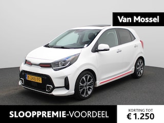 Kia Picanto 1.0 T-GDi GT-Line 5p | Navigatie | Schuifdak | Stoel/Stuur verwarming | Apple Carplay / Android Auto | Achteruitrijcamera | Leder | Parkeersensoren | Climate Control | Lichtmetalen Velgen |