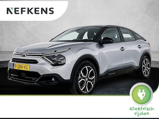 Citroën C4 EV Feel Pack 50 kWh 136pk | Navigatie | Achteruitrijcamera | Climate Control | Cruise Control | Parkeersensoren | Head-up display | Led koplampen | Apple Carplay / Android Auto | Bluetooth | DAB+ radio | Armsteun | Elektrisch inklapbare spiegels | Adaptief demping systeem | Comfortstoelen | 18" lichtmetalen velgen |