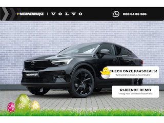 Volvo EC40 Extended Range 82 kWh Plus Black Edition | All Season Banden | Pixel LED Koplampen | 360 Camera | Panoramadak | Adaptive Cruise Control | Stoel-/Stuurverwarming | Harman Kardon Audio | Getint glas | Warmte         pomp | LED mistlampen | Google Maps navigatie |