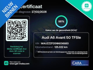 Audi A6 Avant 50 TFSI e Quattro Plug-In Hybrid 300PK/Dealer O.H. /SOH 98%/Geen Import.
