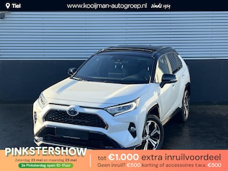 Toyota RAV4 2.5 Plug-in Hybrid AWD Bi-Tone Plus Schuif/kanteldak, Full-option! 360" Camera, Seat memory, JBL, Stoelkoeling, Stoel- & Stuurwielverwarming, LMV, LED, HUD, Dodehoekdetectie