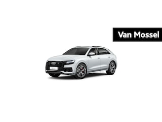 Audi Q8 55 TFSI e quattro Pro Line l Adaptive cruise control l 360 graden camera l Head-up display l Dodehoek detectie l Bang & Olufsen l Luchtvering l Trekhaak l Optiekpakket zwart l Apple Carplay / Android Auto l Rode remzadels l Elektrische voorstoelen met geheugen l Privacy glas l Matrix-LED