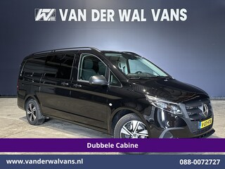 Mercedes-Benz Vito 116 CDI 164pk 9G-Tronic Automaat L2H1 Dubbele Cabine Fabrieksgarantie Euro6 Airco | 5-Zits | 2x zijdeur | 360 graden Camera Navigatie, LED, LM Velgen, 2500kg Trekhaak, Adaptieve Cruisecontrol, Parkeersensoren, Isofix, MBUX