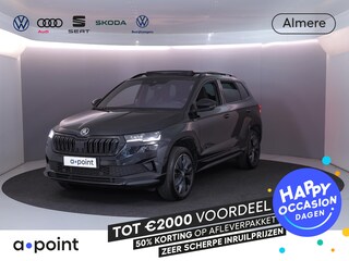 Skoda Karoq 1.5 TSI ACT Sportline Business 150 pk Automaat (DSG) | Verlengde garantie | Navigatie | Panoramadak | Parkeersensoren (Park assist) | Rondomzicht camera | Stoelverwarming v/a |