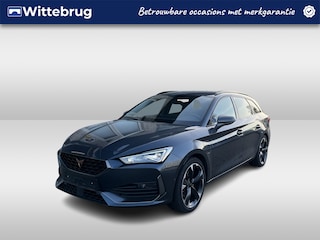 Cupra Leon 1.4 e-Hybrid Black Edition / AUTOMAAT/ LEER/ TREKHAAK/ ACC/ PARK.SENSOR.V+A/ CAMERA/ STUUR+STOELVERWARM./ MEMORY SEAT/ KEYLESS/ VIRTUAL COCKPIT/ RIJ-MODI/ SFEERVERLICHTING/ DAB/ NAVI/ CLIMA/ LED