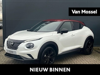 Nissan Juke 1.6 Hybrid Red-Line Edition 143PK | Rijklaarprijs! | Limited Edition 1 of 25 | Rode Details | BOSE Audio | Adaptieve Cruise Control | 360 Camera | Stoel,- Stuur en Voorruitverwarming | 19'' Inch Zwarte Velgen | Zwart Leder Interieur | Apple CarPlay & Android Auto | Nieuw uit voorraad leverbaar!