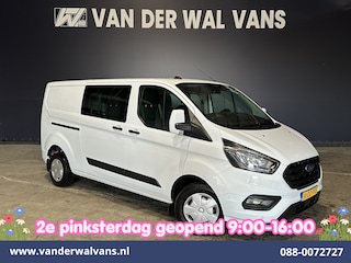 Ford Transit Custom 2.0 TDCI 131pk L2H1 Dubbele Cabine Euro6 Airco | 6-Zits | LED | Cruisecontrol | Parkeersensoren Achterklep, 2800kg trekvermogen