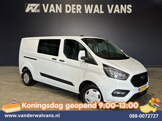 Ford Transit Custom 2.0 TDCI 131pk L2H1 Dubbele Cabine Euro6 Airco | 6-Zits | LED | Cruisecontrol | Parkeersensoren Achterklep, 2800kg trekvermogen
