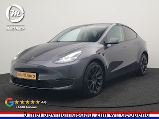 Tesla Model Y Long Range AWD 75 kWh 441pk SOH 92,3% | Full Self-Driving Capability | Panodak | Adaptive Cruise | Lederen Sportstoelen Memory & Verwarmd | Camera | Navigatie |