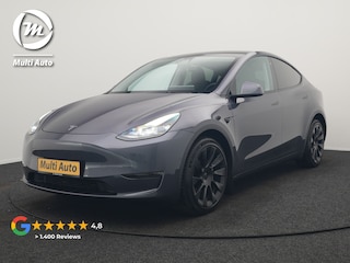 Tesla Model Y Long Range AWD 75 kWh 441pk SOH 92,3% | Full Self-Driving Capability | Panodak | Adaptive Cruise | Lederen Sportstoelen Memory & Verwarmd | Camera | Navigatie |