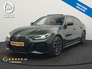 BMW 4-serie Coupé 430i M Sport 245pk Dealer O.H Sanremo Green | Panodak | Lederen Competition Stoelen Memory & Verwarmd | Adaptive Onderstel | 360 Camera | Harman & Kardon | 19" L.M | Carbon | Apple Carplay | Navigatie | Blis | Virtual | DAB |