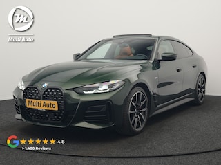 BMW 4-serie Coupé 430i M Sport 245pk Dealer O.H Sanremo Green | Panodak | Lederen Competition Stoelen Memory & Verwarmd | Adaptive Onderstel | 360 Camera | Harman & Kardon | 19" L.M | Carbon | Apple Carplay | Navigatie | Blis | Virtual | DAB |