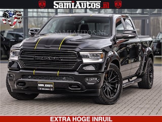 Dodge Ram 1500 HULK | 5.7 V8 | STRIPING | LUCHT VERING | LARAMIE SPORT BLACK ON BLACK | MEGA DIK | CREW CAB DUBBELE CABINE | 5 PERSOONS | DC | DIKKE WILEN | WIDE BODY |