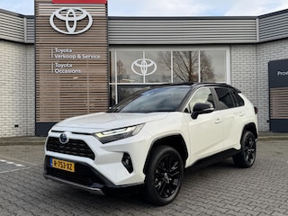 Toyota RAV4 2.5 HYBRID AWD BI-TONE PANO-DAK STOELVERW BLIND-SPOT 360° CAMERA PARK-SENSOREN APPLE/ANDROID EL-ACHTERKLEP