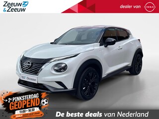 Nissan Juke 1.6 Hybrid Red-line Edition |Limited beperkte oplage 25 Stuks| OP=OP| Stoel/stuur en voorruitverwarming| Dode hoek sensor| Lederen bekleding| 360 graden camera|