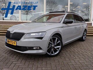 Skoda Superb Combi 1.4 TSI ACT 150 PK SPORTLINE DSG AUT. *STEEL GREY* + WEGKL. TREKHAAK | PANORAMA | 19 INCH | CANTON | ADAPTIVE CRUISE | ALCANTARA