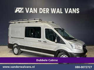 Ford Transit 2.0 TDCI 131pk L3H2 Dubbele Cabine Euro6 Airco | 7-Zits | Imperiaal | 2500kg Trekhaak | Cruisecontrol Verwarmde voorruit, Parkeersensoren