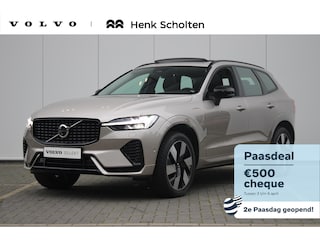 Volvo XC60 T6 Plug-in hybrid AWD Ultra Dark | Panoramadak met Schuif-/Kantelfunctie | Semi- Elektrische Trekhaak | Verwambare voorstoelen+stuurwiel+achterbank | 360 graden Camera | Premium audio by Harman Kardon | Head-up display | Adaptieve cruise control |