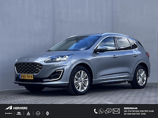 Ford Kuga 2.5 PHEV Vignale Automaat / 1.500 kg trekgewicht / Leder / Adaptieve CC / Dode hoek detectie / Parkeer assistent / Stuur-, stoel- en achterbankverwarming / B&O sound / Navigatie / Apple Carplay Android / 18" LM wielen / Inclusief winterwielen /