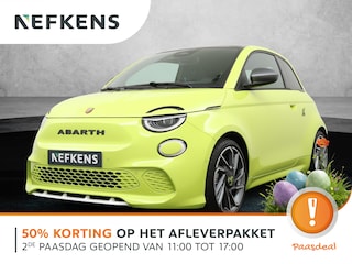 Abarth 500 Turismo 42 kWh 155 pk Automaat | Navigatie | 18"LMV| Lederen/Alcantara Bekleding | Dodehoek Detectie | Parkeersensoren Voor/ Achter