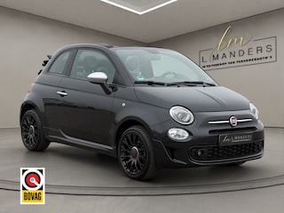 Fiat 500 1.0 Hybrid Rockstar 2021 ZWART | Cabriolet | Leder | Sport