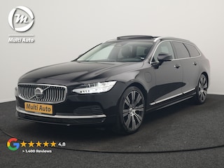 Volvo V90 T8 AWD Inscription Exclusive LONG RANGE PHEV 394pk Dealer O.H. | Panodak | Head Up | Adaptive Cruise | 360 Camera | Bowers & Wilkins | Lederen Sportstoelen Ventilatie & Memory | Keyless | Blis | Stoelen & Stuur Verwarmd | Apple Carplay | Plug In Hybrid