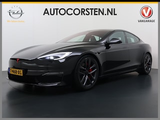 Tesla Model S 680 pk 0-100 3,1sec. Adaptive-Luchtvering FSD-4 / AutoPilot-4 Enhanced EAP ASS-Smart Summon Yoke Stuur Zelf-Parkeren / Voorrijden Trekhaak 21" Arachnid-Performance-Velgen Insane-modus Auto-Lane-Change Dumb Smart Summum Rode-Remklauwen Navi Warmtepomp Sto Long Range100kw Dual Motor 4WD AWD Schuifkanteldak Wi-Fi.Vb. App AEB ASR Rijstrookhulp Bordherkenning ACC ESP DodehoekDetector  Mistlampen Verwarmde-Sproeiers AWD 4 wheel Drive 1.600kg Trekvermogen Orig. NL-se auto 118.000 euro nieuw ! Fabrieksgarantie 4 jaar 80.000 en 240.000/8 jaar Accupakket!