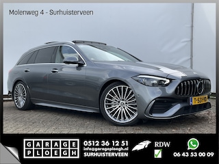 Mercedes-Benz C-klasse Estate 180 AMG Line Pano Burmester Memory HUD Trekhaak Leer Verw+Ventilatie BOMVOL!