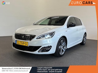 Peugeot 308 1.2 GT-Line Panoramadak Navigatie Camera Parkeersensoren Cruise Control Dodehoek assistent Half leder Lichtmetalen velgen Getinte ramen