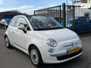 Fiat 500 0.9 TwinAir Lounge Cabriolet leerbekeleding 2e eigenaar dealer onderhouden airco elektrische ramen cv op afs