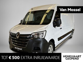 Renault Master T35 2.3 dCi 135 L3H2 Work Edition | Airconditioning | Cruise control Standaard | Connectiviteit | Navigatie | Lederen bekleding  | Park Distance Control achter | Achteruitrijcamera | 2 zitplaatsen rechtsvoor | Verlengde of verhoogde carrosserie | Schuifdeur rechts | Achterdeuren |
