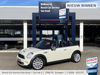 Mini Mini Cabrio 1.6 Chili / NL-Auto / 184 PK / Vol-Leder / Stoelverwarming / Cruise-Control / Climate-Control / Radio-Bluetooth / Navi / PDC-Achter / 17'' LMV / All-Season / ENZ.